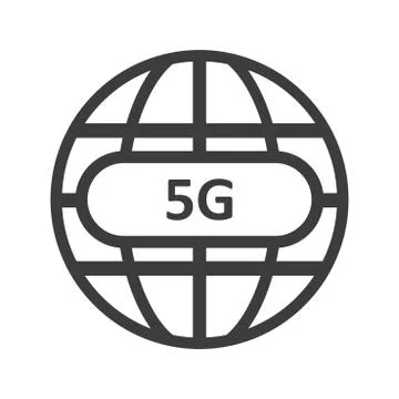 5G WIFI Icon Vector flat design style Stock Illustration
