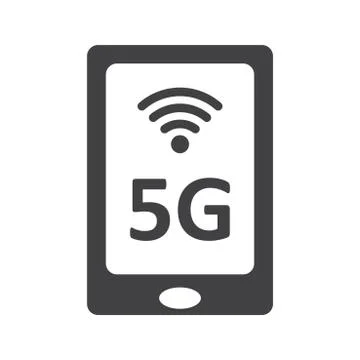 5G WIFI Icon Vector flat design style Stock Illustration