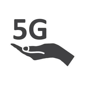 5G WIFI Icon Vector flat design style Stock Illustration
