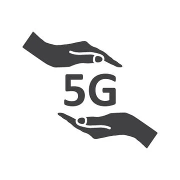 5G WIFI Icon Vector flat design style Stock Illustration