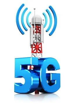 5G wireless communication technology concept Illustrazione stock