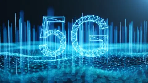 5G wireless high-speed mobile Internet. Technology concept. High speed internet Stock-Illustration