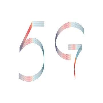 5G, Wireless Icon. Wave Vector Illustration, Flat Design. Illustrazione stock