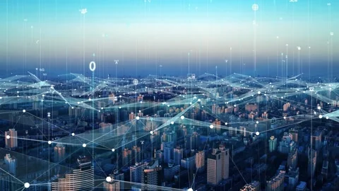 5g wireless network signal data transmission and connection Stock Footage 220396236