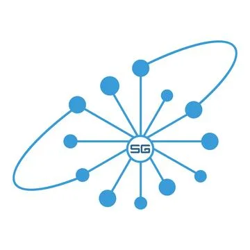 5G Wireless Network Signal Logo Icon Ilustración de archivo