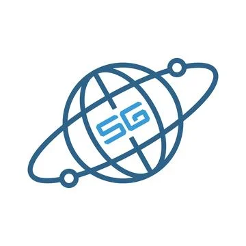 5G Wireless Network Signal Logo Icon Ilustración de archivo
