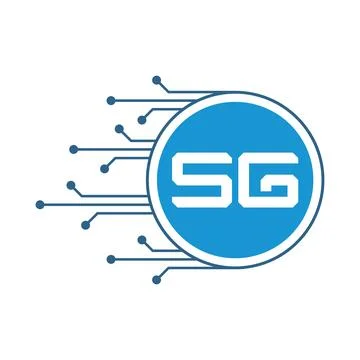 5G Wireless Network Signal Logo Icon Stock Illustration