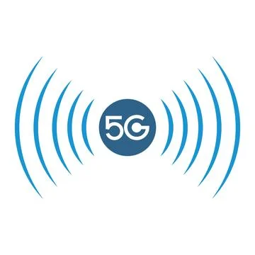 5G Wireless Network Signal Logo Icon Ilustración de archivo