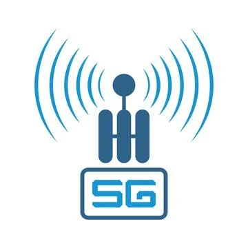 5G Wireless Network Signal Logo Icon Ilustración de archivo