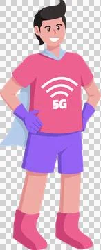 5G wireless network technology concept. Stock Illustration