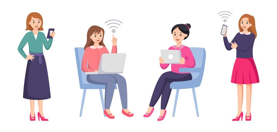 5G wireless network technology concept. Stock Illustration