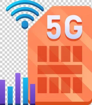5G wireless network technology icon element illustration Stock Illustration