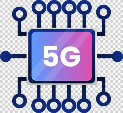 5G wireless network technology icon element illustration Stock Illustration