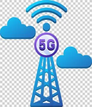 5G wireless network technology icon element illustration. Stock Illustration