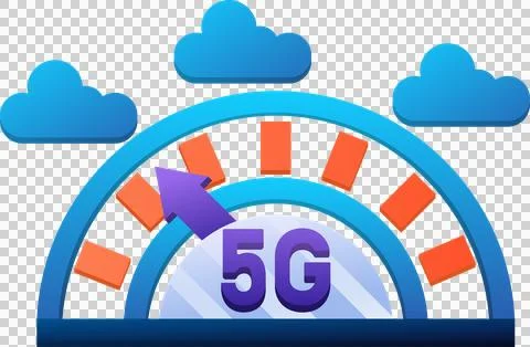 5G wireless network technology icon element illustration. Stock Illustration