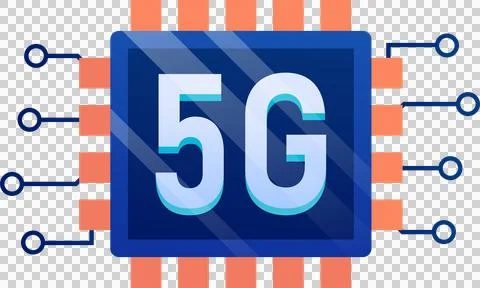 5G wireless network technology icon element illustration. Stock Illustration