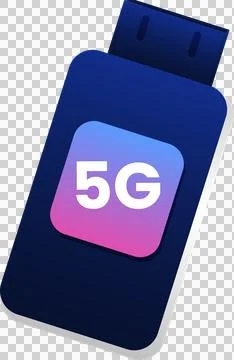 5G wireless network technology icon element illustration. Stock Illustration