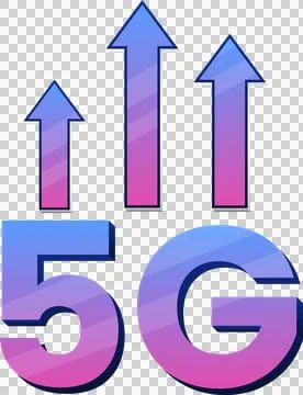 5G wireless network technology icon element illustration. Stock Illustration