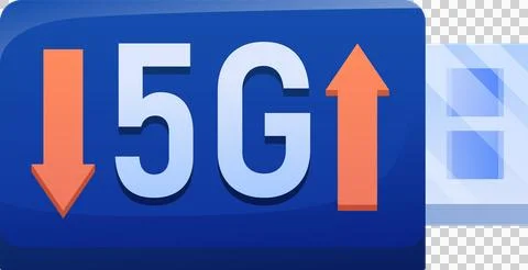 5G wireless network technology icon element illustration. Stock Illustration