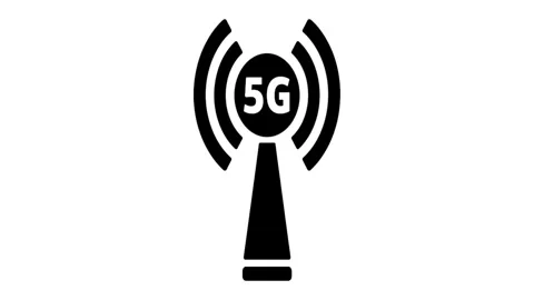 5G Wireless Network Tower Icon Animation Vídeo Stock 335884880