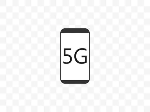 5g, wireless, phone icon. Vector illustration, flat design. Stock Illustration