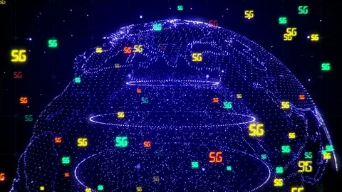 5G World Digital Technology Background 스톡 동영상 127216728