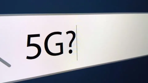 5G written in search bar with cursor Video stock 151534165