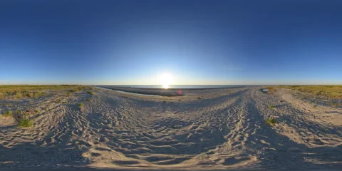 5K 360 VR Virtual Reality Sunny sunset on the Sea of Azov Video stock 137471720