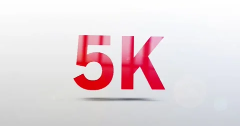 5K, 5000. Particle Logo. Text Animation Vídeo Stock 135859714