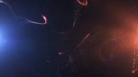 (5K 60fps) Loop sequence - Particles in fast motion on a black background. Stock Footage 103058584