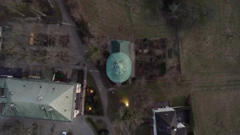 5k Aerial Drone Top-Down of Chapel in Bavarian Pilgrimage 10Bit Stock Footage 175890142