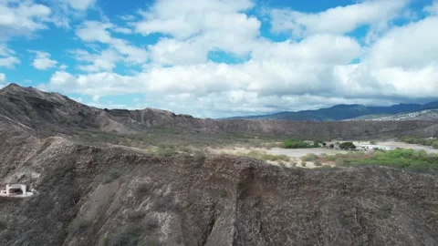 5K Drone Footage of Diamond Head in Honolulu, Hawaii, USA Stock Footage 165361901