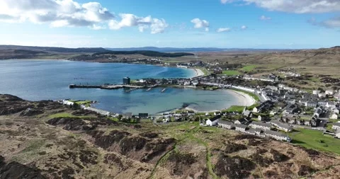 5k Drone, Isle of islay, Inner Hebrides, Port Ellen Stock Footage 237162530