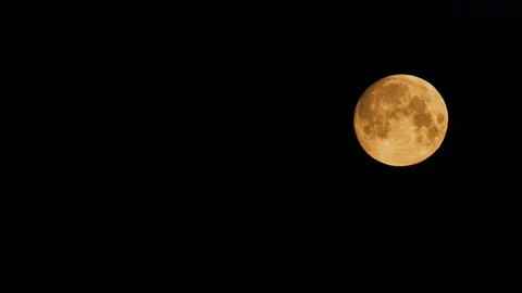 5K - Full Moon Setting Time-lapse Stock Footage 91452360
