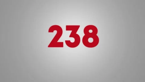5k Minimalistic Design Counter. Red Numbers on the White Font. Stock Footage 132052703