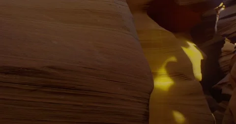 5K Pan of Antelope Canyon Video stock 46596267