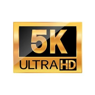 5K resolution icon for web and mobile Stock Illustration