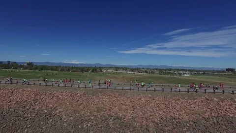 5k run drone Stock Footage 77333505