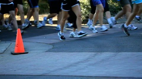 5K Run Start Stock Footage 522538