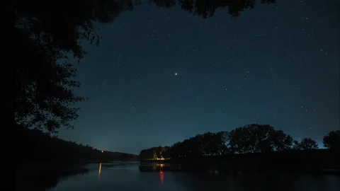 5K Star Time Lapse Tracking Jupiter's motion Vídeos de archivo 160919803