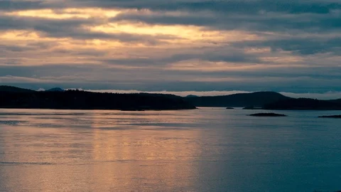 5K - Time-lapse Of Ocean Currents Off San Juan Island Washington Stock Footage 91471481