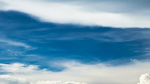 5K Timelapse of deep blue sky slowly covered by cloud on a cloudy day Stock Footage 109060076