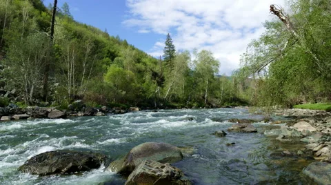 5k timelapse - Mountain river 04 Video stock 54567697