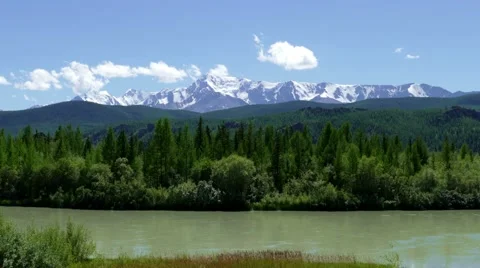 5k timelapse - Mountain river Stock Footage 54528472