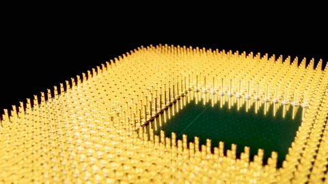 5nm CPU processor pins. Chip Fabrication laboratory. Supply chain shortage. Видео 158074831