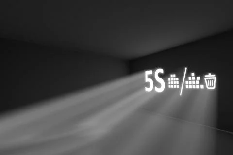 5S rays volume light concept 3d illustration Stock Photos