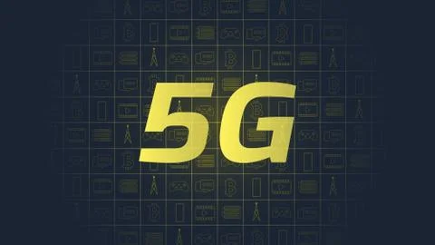 5th generation of internet. Stock Illustration