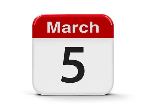 5th March Stock Illustration