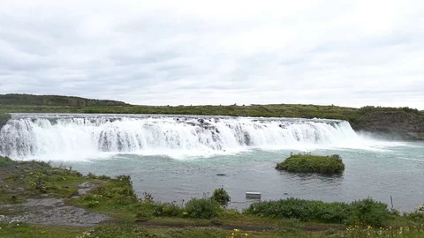 5x slow motion of a river waterfall in Iceland_2 Video stock 118238898