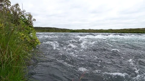 5x slow motion of a river waterfall in Iceland_2 Video stock 118243448